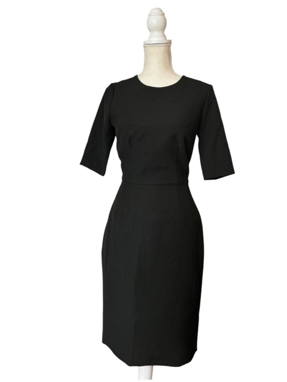 Laws of Motion Alpha Black Sheath Dress Italian Fabric Career Workwear